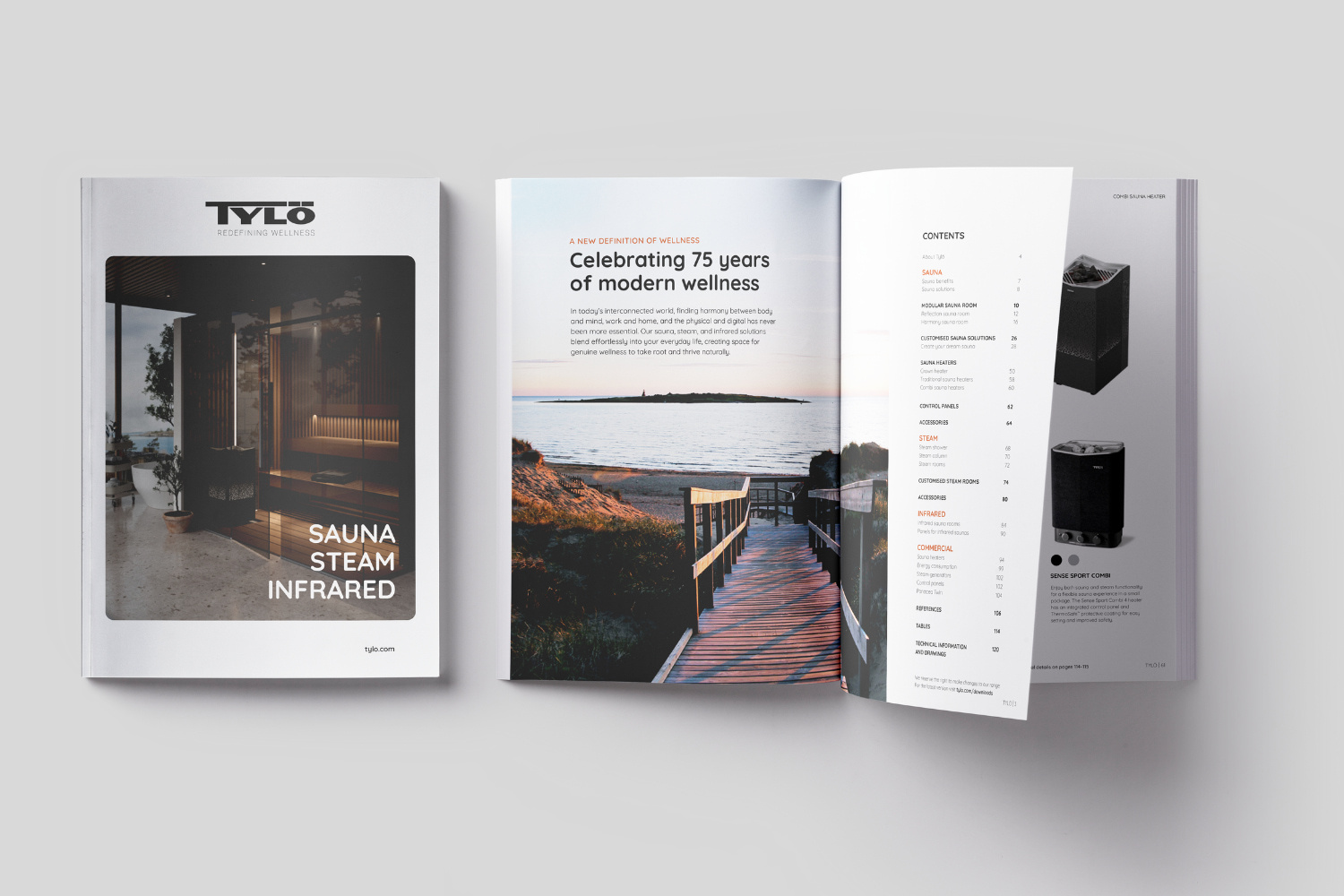 Tylö catalogue mockup 2026