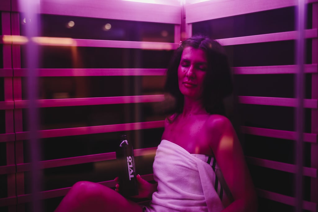 Woman in IR sauna